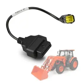 Ciueeora 3824-26 Obd2 Adapter Cable Compatible With Kubota Vehicles 4 Pin To 16 Obd1