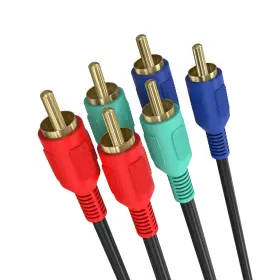 3-rca Cmple 317-n - Male To 3rca Rgb Component Video Cable For Hdtv 3ft Black