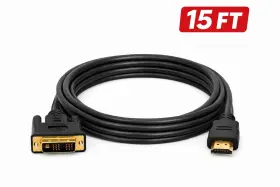 421-zr Cmple Amazon Basics 15 Ft Dvi To Hdmi Cable - Good For Xbox Playstation Projector