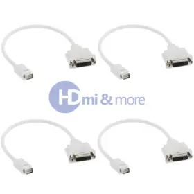 A-hd-133 Cmple 4x Mini Dvi To Monitor Adapter Video Cable 4 Apple Mac Macbook Imac