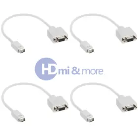 Hd-134 Cmple 4x Mini Dvi To Vga Monitor Video Adapter Cable For Apple Imac And Macbook