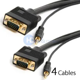 Hd-306 Cmple 4x 50ft Ft Super Vga Svga Tv Monitor Cable With 3.5mm Audio Stereo Male To