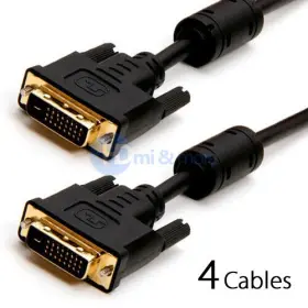 Hd-359 Cmple 4x 3 Ft Dvi-d To Cable Cord M/m Lcd Hdtv Pc Samsung Dell Monitor 3ft Male