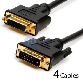 Hd-368 Cmple 4x 10 Ft Dvi-d Male To Female M/f Extension Cable For Monitor Hdtv Pc Tv