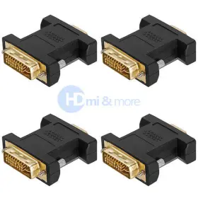 O-hd-128 Cmple 4x Dvi-i 24 5 Dual Link Male To Hd15 Vga Female Adapter Gold Plated Connector