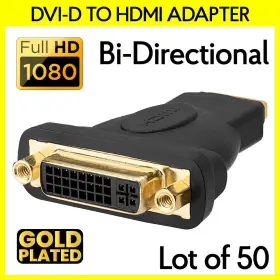 S-129 Cmple 50x Dvi-d 24 1 Pin Female To Hdmi Adapter Monitor Tv Connector Converter