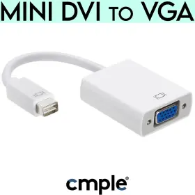 Variation-com-133-134 Cmple 6 Inch Mini Dvi To Vga Adapter Cable Video Converter For Macbook