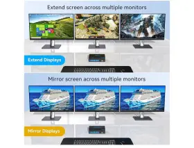 Vp-sw233 Cmstedcd 4k 120hz Displayport Kvm Switch 3 Monitors 2 Computers 8k 60hz Dp Switches #3