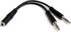 .com 744759324917 Startech.com 3.5mm 4 Position To 2x 3 Headset Splitter Adapter