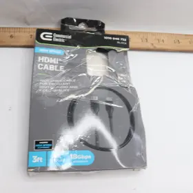 Hd1382 Commercial Electric High-speed Hdmi 2.0 Cable Male-to-male Black 3-ft