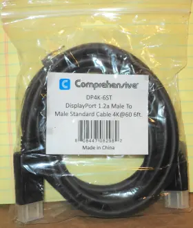Comprehensive 08447082982 Dp4k-6st Displayport 1.2a Male To Standard Cable