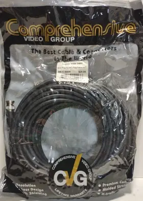 Bb-c-50hr Comprehensive Cable And Connectivity Bnc Plug To 50ft Coax Video Audio Cord Black