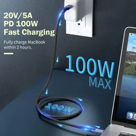 100w Connbull 791126989804 40gbps Data Sync With Thunderbolt 4 Cable 10ft Supports Fast Charing A #3