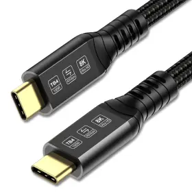 Tb4-dj03 Connbull Thunderbolt 4 Cable 10ft 40gbps Usb C Supports 100w Charging 8k Display Macbook