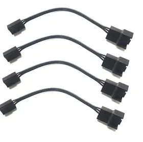 Coolerguys 840556104599 4pin Pwm To 3pin Standard Fan Adapter Cable 4 Pack