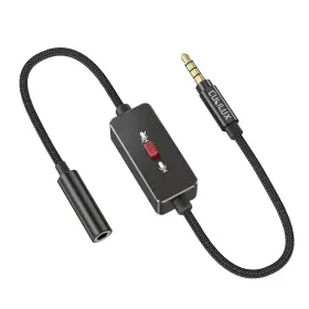 Eu-z14-46bk Cubilux 3.5mm Trrs Microphone Mute Switch Adapter Ctia Inline Slide Male To Female