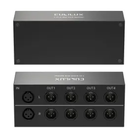Z14-34bk-p70 Cubilux 4-way Balanced Xlr Splitter Box Passive Stereo 2-in-8-out Audio Distributor