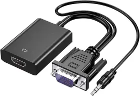 Ab307 Cuxnoo Vga To Hdmi Adapter For Connecting Traditional Interface 1 Pack Black