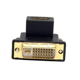 Dv-041-up-xy Cy Hdmi To Dvi Adapter Male Female Gold Plating 90 Degree Up Angled