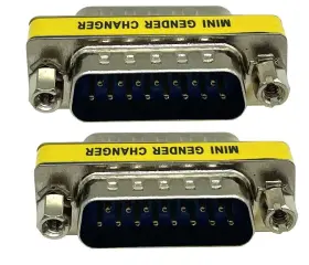 Dafensoy 738635416223 Vga Coupling Connector Vga/svga Adapter Hd15-pin Male To 2-pack