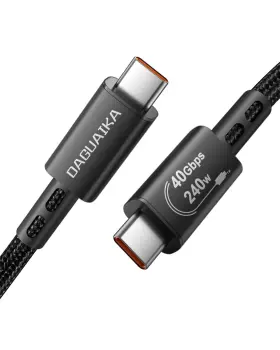 Daguaika Dkg001 Usb 4 Cable 6.6ft Usb-if Certified For Thunderbolt 4/3 240w Fast Charging