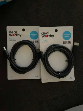 008004310 Deal Worthy Universal Display Port To Hdmi Cable 6 Ft 2 Pack New