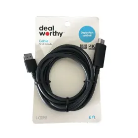 Dp-hdmi-6ft-4k Deal Worthy 4k Displayport To Hdmi Cable 6ft Dp Adapter