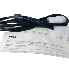 089g1748gaa Dell Dvi Cable 6 Ft. Digital Visual Interface White Thumb Screw Connector