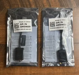 0m9n09 Dell 2 New Display Port To Vga Adapter Original Sealed Packaging