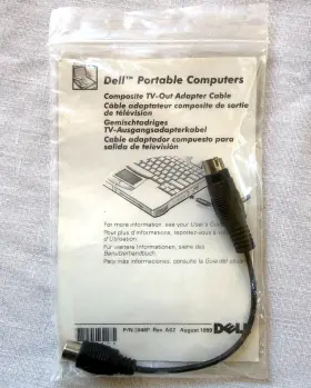 Dell 3848p Portable Computers Composite Tv-out Adapter Cable P/n Rev. A02