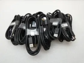 47j0g6t Dell Lot Of 15 New Display Port Cable Dp Male To Black Cord 6ft