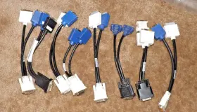 Cn-05e911 Dell Lot Of 8 Dvi Dms-59 Male To Vga Female Adapters. Like Pictures. Hp #3