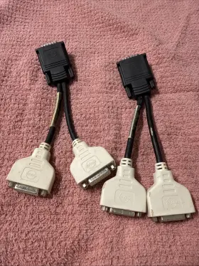 Cn-0h9361-52204-1b7-1926 Dell Cn-0h9361-52204-1aq-1391 Lot Of 2 Molex Dual Dvi Splitter Cables