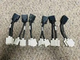 Dms-59 Dell H9361 Lot X 6 Single To Dual Dvi Splitter Y Cables Ready 2 Ship