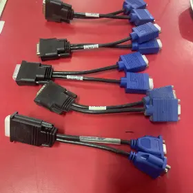 Dms-59 Dell J9256 G9438 H9361 Lot 0f 5 Genuine Oem Splitter Dvi Male-dual Svga 15 Pin Female