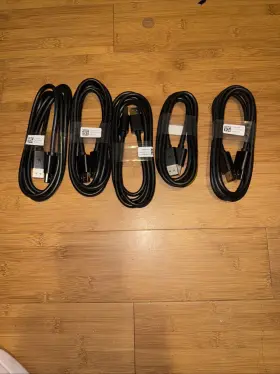 Ktj8y Dell Rn698/ktj8y New Lot Of 5 6 Feet 6ftft Male To Display Port Cable