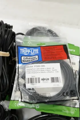 24904 Dell Tripp-lite C2g Hp Rankje Lot Of 100 Displayport Dp Male To 5-6ft Cables New And Used Mix #3