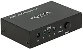 18683  Delock Switch Hdmi 3 In 1 Out 4 K Uhd