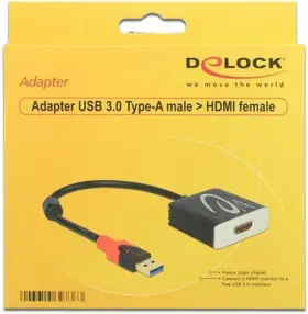 62736  Delock Adaptor Cable Usb 3.0 Male To Hdmi Female Black #2