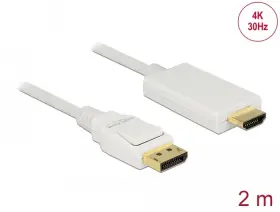 83818 Delock Cable Displayport 1.2 Male High Speed Hdmi-a Passive 4k