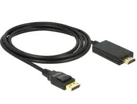 85317 Delock Cable Displayport 1.2 Male To High Speed Hdmi-a Passive 4k 30 Hz 2 M