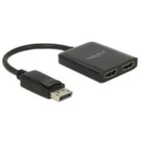 87720  Delock Compatible Displayport 1.2 Splitter 1 X In 2 Hdmi O