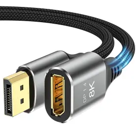 Dp-extensioncable-8k-1.5feet Dghumen 8k Displayport Extension Cable 1.5feet 1.4 Male To Female 1.5 Ft