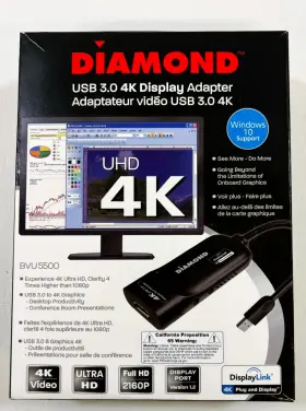 Bvu5500 Diamond Usb 3.0 To Displayport 4k Uhd Ultra-high-definition Adapter