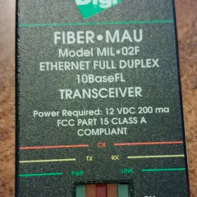 Digital Mil-02f 10basefl Fiber-mau Transceiver Db-15 Male To St Female
