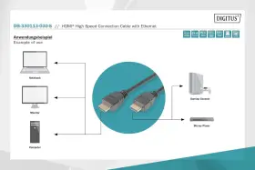 330113-030-s Digitus Hdmi High Speed Connection Cable Type A - 2.0-3.0m With Ethernet #2