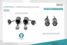 330130-100-s Digitus Hdmi Aoc Hybrid Fibre Optic Cable - 10m 2.0-4k/60hz Armoured Pr #2