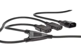 440400-017-s Digitus Assmann 440400/017/ Splitter Cable Iec C14 Male To 2 X C13 Socket