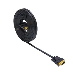 Dtech 600649504985 25ft Ultra Thin Flat Type Computer Monitor Vga Cable Standard 15 Pin Ma