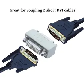 Dtech 945279518389 Dvi Adapter Female To Dvi-i Coupler Extend Monitor Cable C #3